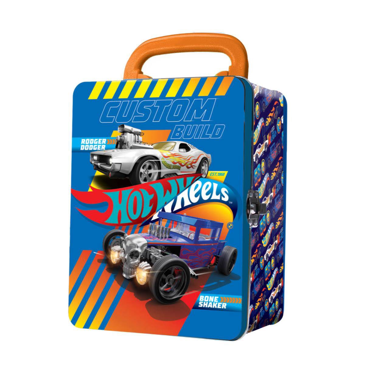 Caja Metalica Portautos Hotwheels Diseño B